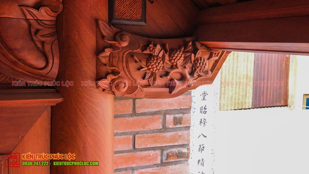 Hoa văn nhà gỗ tạo giá trị thẩm mỹ cho khối công trình nhà cổ 