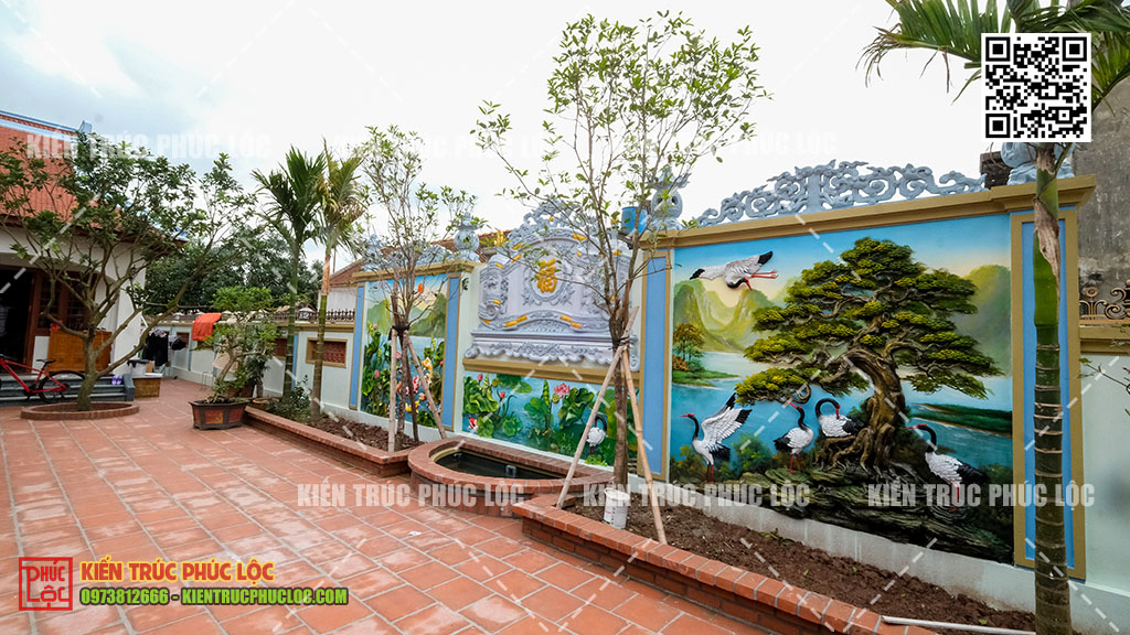 Trồng cây cau cảnh trước nhà