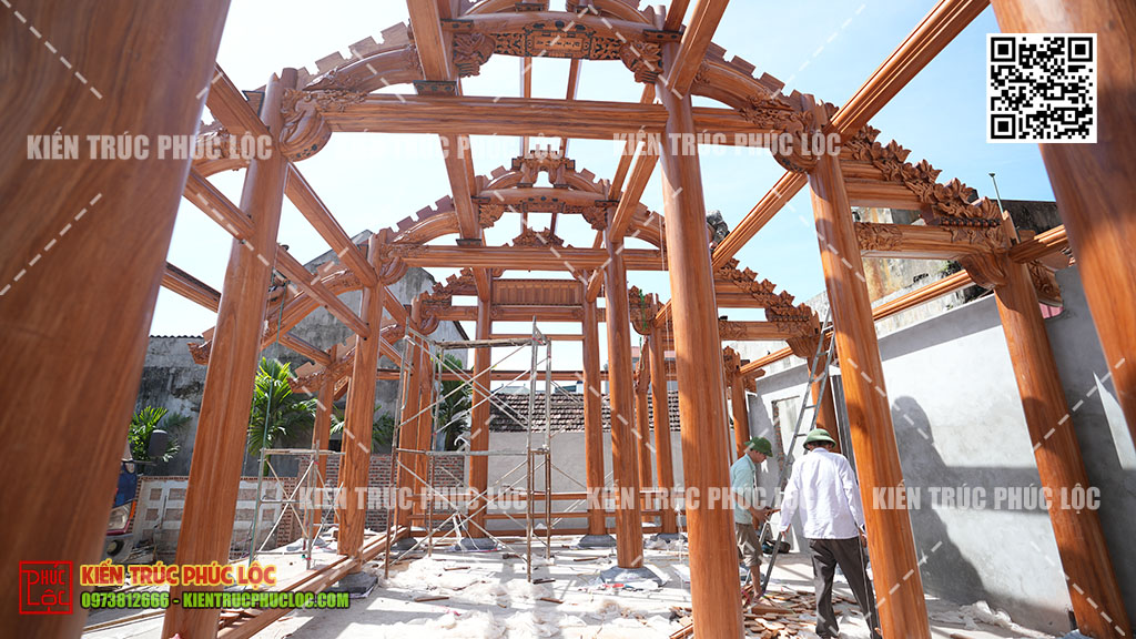 Báo giá thi công nhà gỗ 3 gian trọn gói 