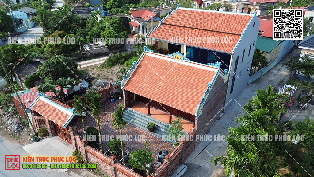 mẫu nhà gỗ 3 gian bố cục chữ nhị 1