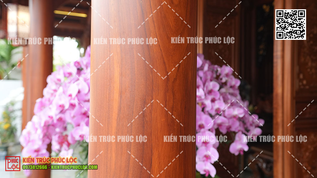 Nhà gỗ gõ đỏ 3 gian