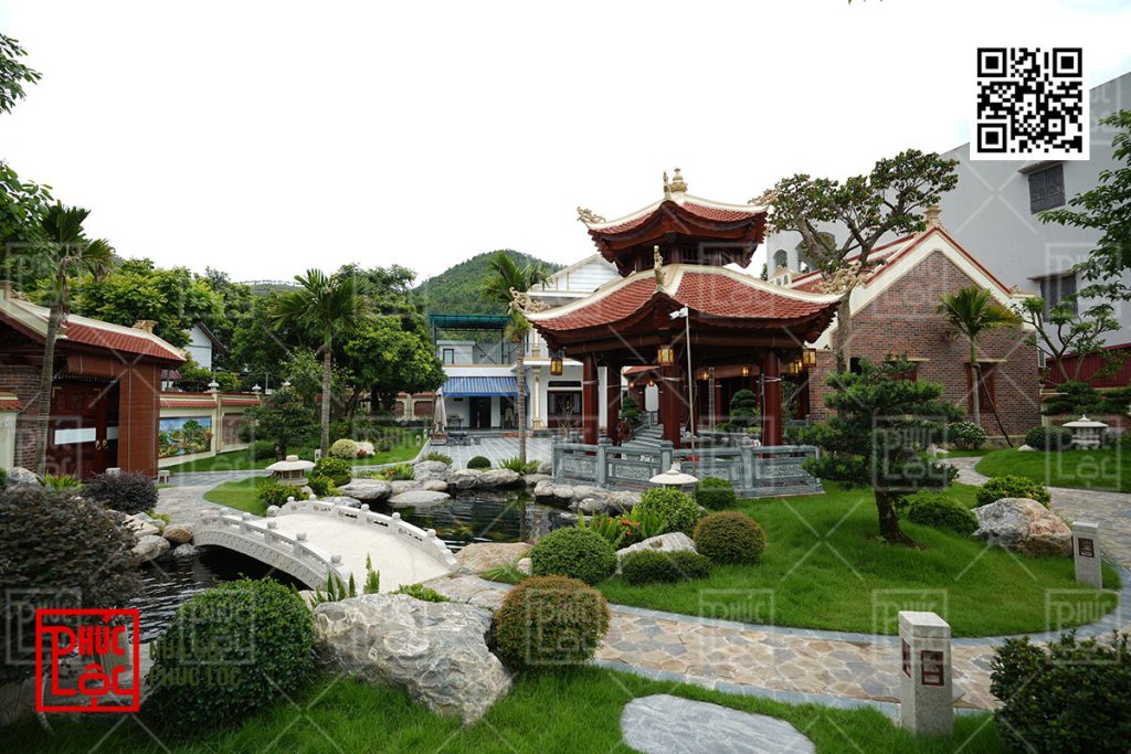 Kết hợp sân vườn, ao chòi hài hòa